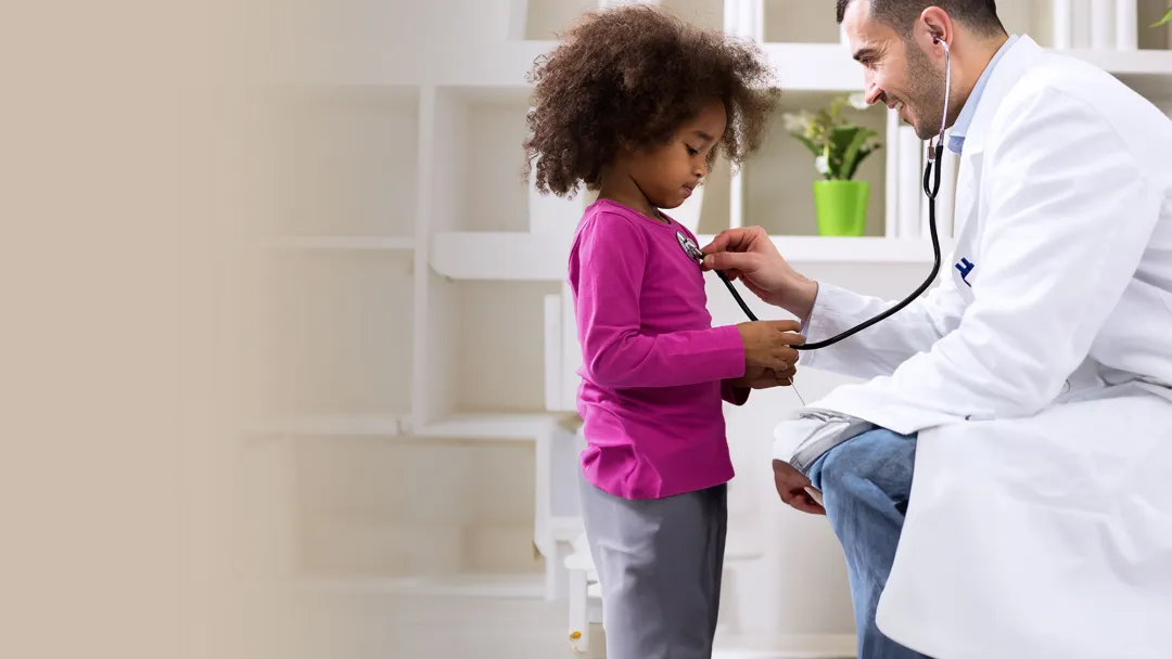 pediatrics doctor and little girl office visit