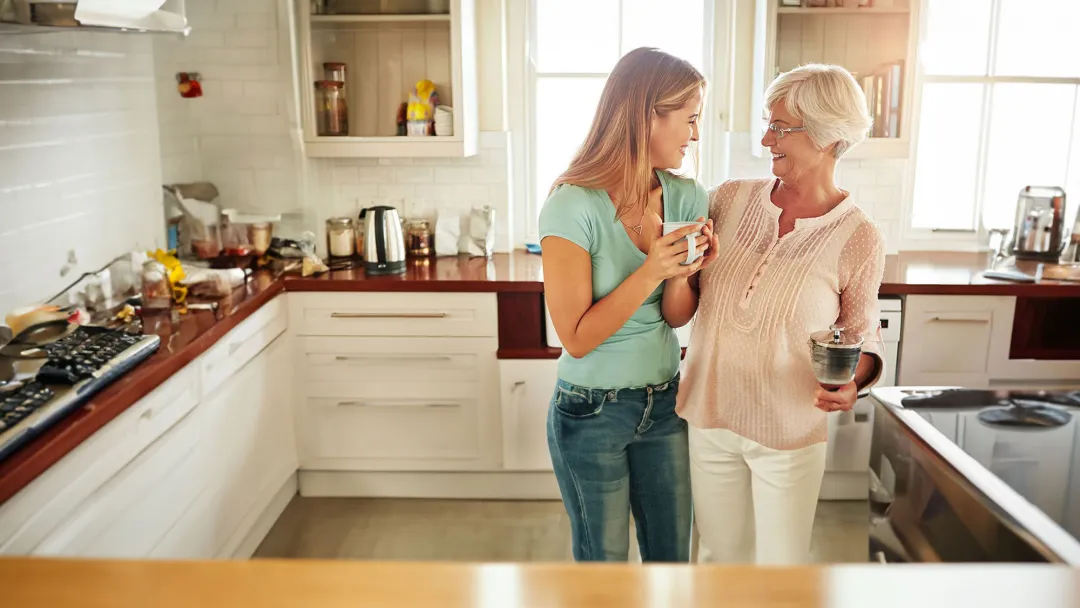 mother and daughter in the kitchen