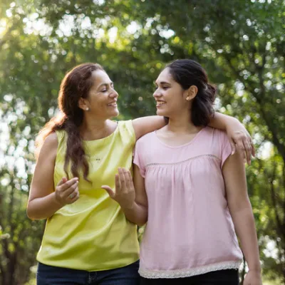 hispanic-women-walking-at-the-park