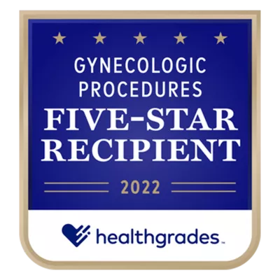 Award: Healthgrades - Five-Star Recipient Gynecologic Procedures 2022