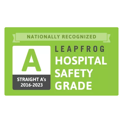 Award: Leapfrog - Hospital Safety Grade - Straight A'ss 2016-2023