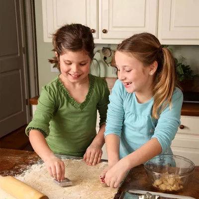 Girls baking together