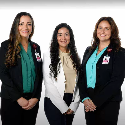 3 female AdventHealth staff members