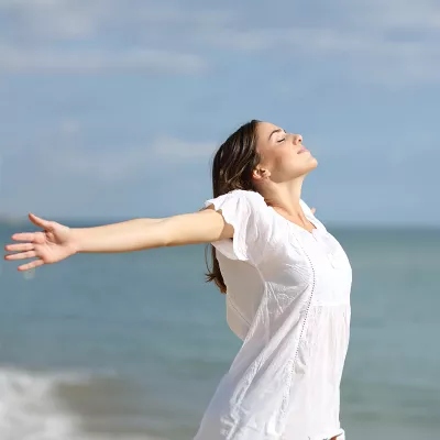 woman-outdoors-deep-breathing