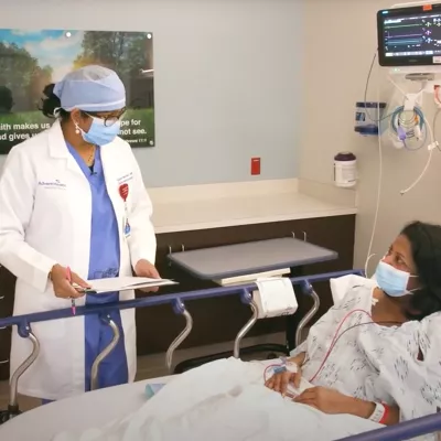 A Patient talking to an AdventHealth physician