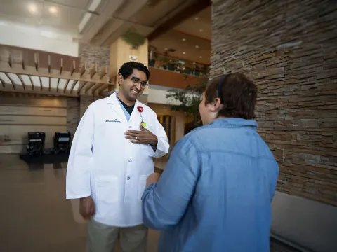 physician talking to patient