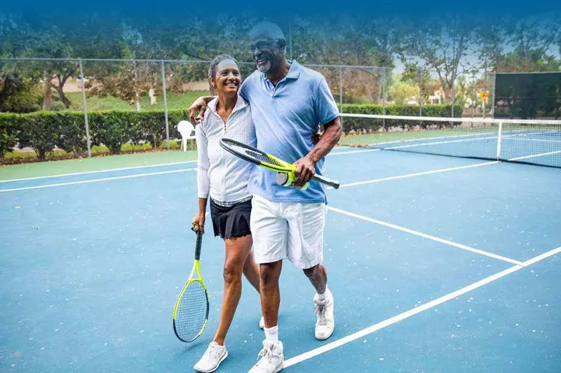 Couple Playing Tennis