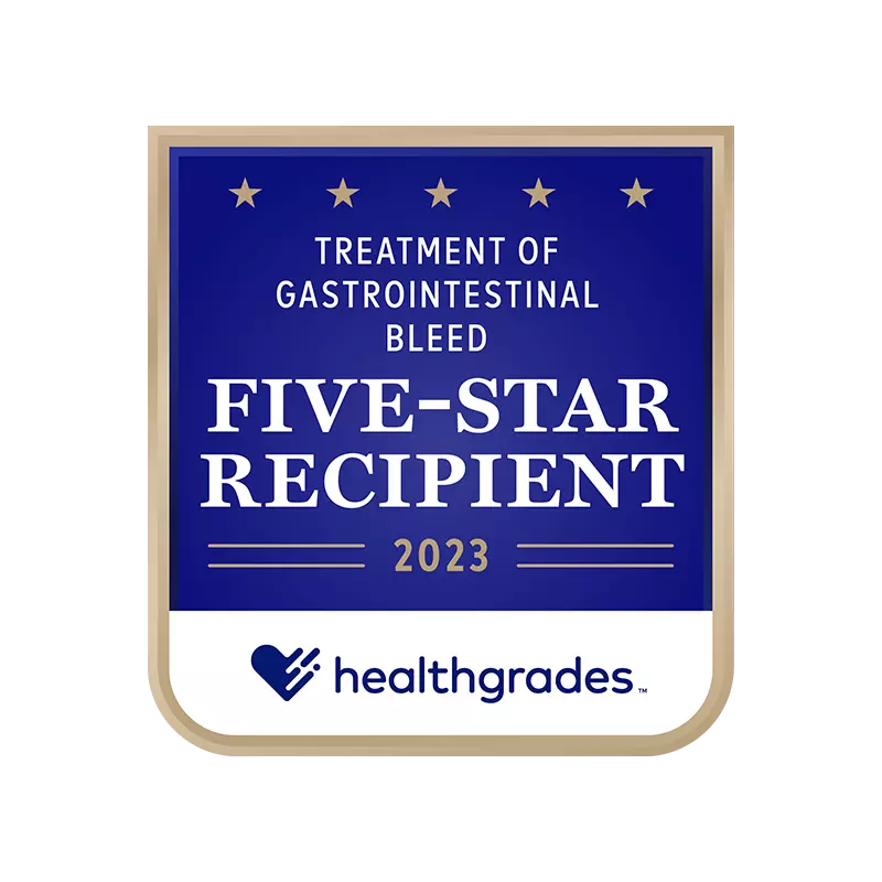 Healthgrades Five-Star Recipient Treatment for Gastrointestinal Bleed 2023