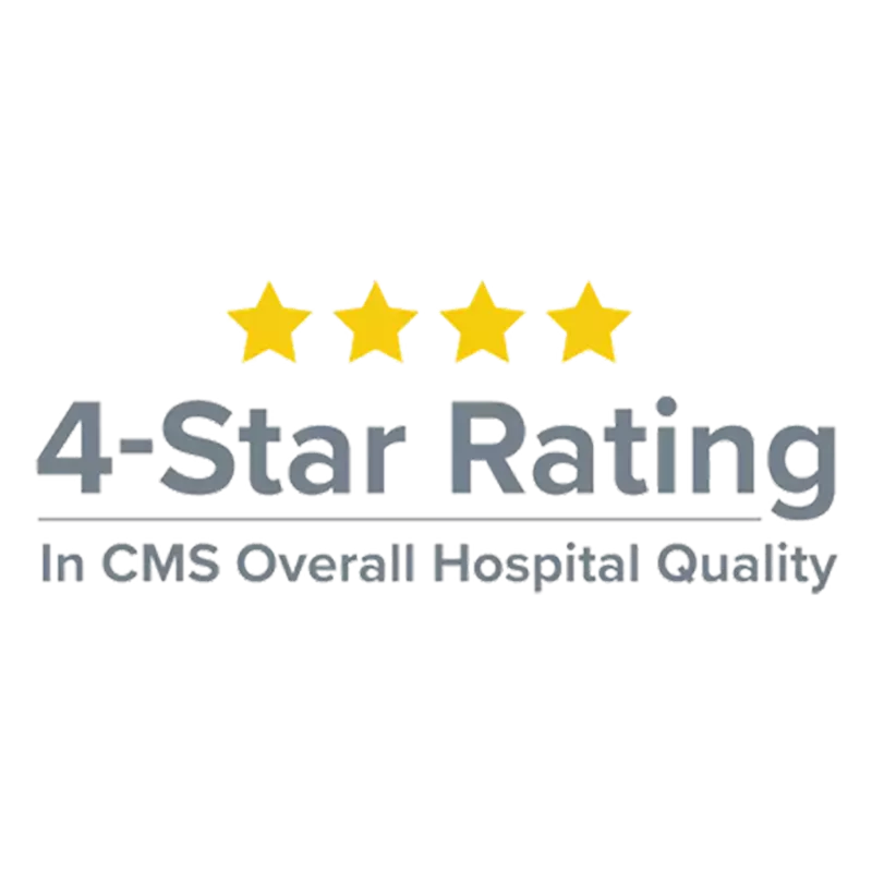 Award: 4-Star Rating In CMS Overall Hospital Quality