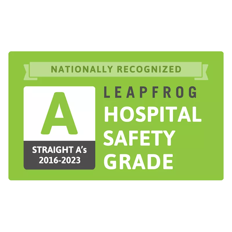 Award: Leapfrog - Hospital Safety Grade - Straight A'ss 2016-2023