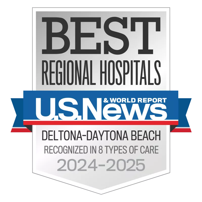 Award: U.S. News & World Report - Best Regional Hospitals - Deltona-Daytona Beach Recognized in 8 Types of Care - 2024-2025