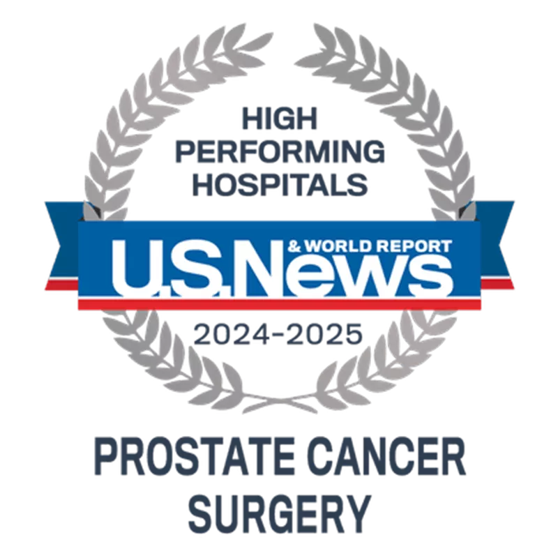 Award: US News - High Performing Hospitals - Prostate Cancer Surgery - 2024-2025