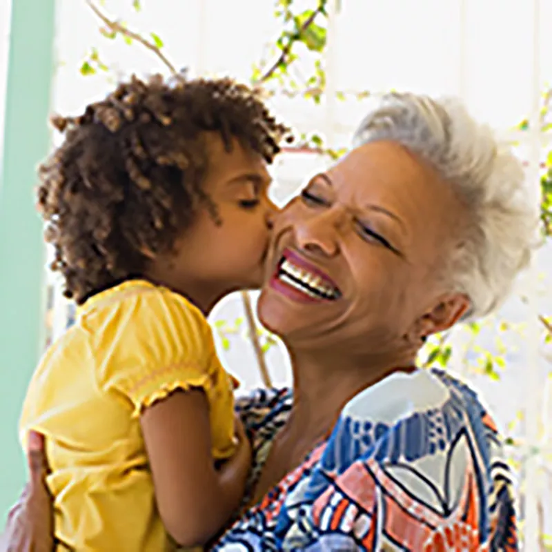 grandaughter-kissing-her-granma