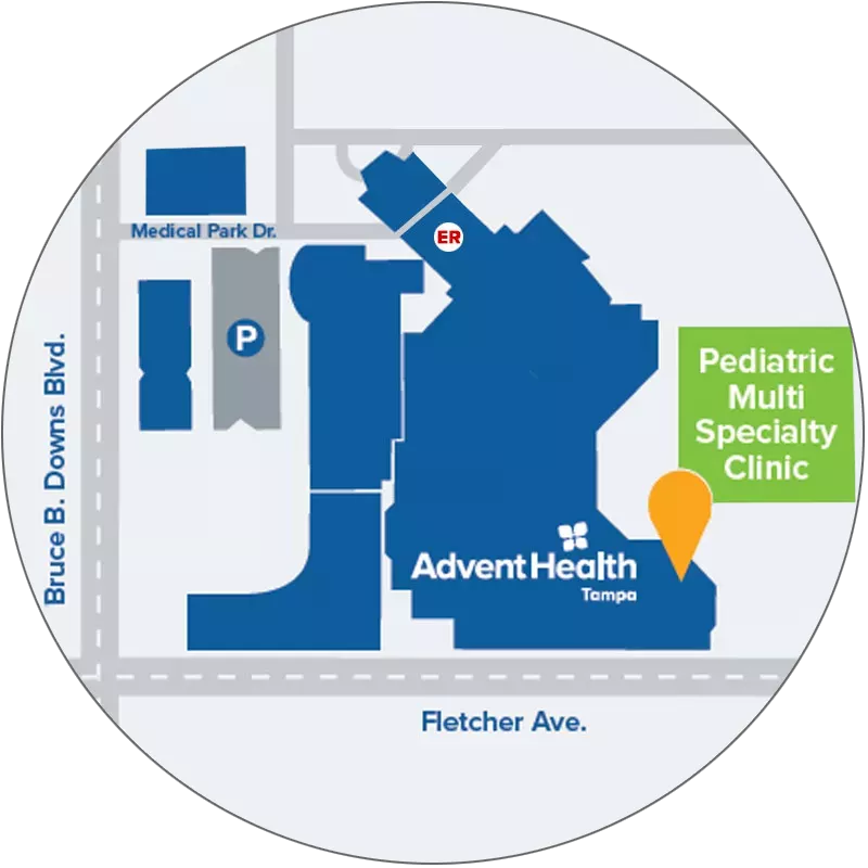 Map Locations AHMG Pediatrics Tampa