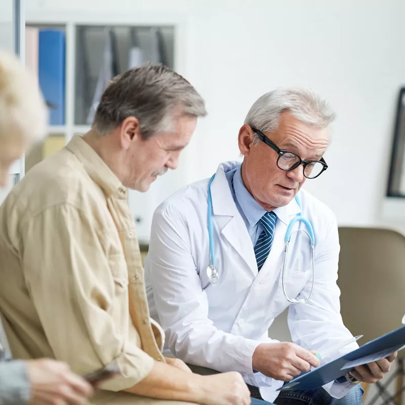 doctor talking to patient