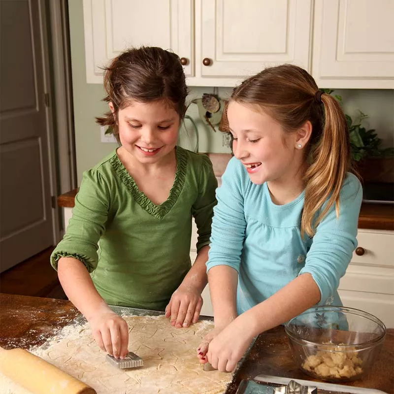 Girls baking together