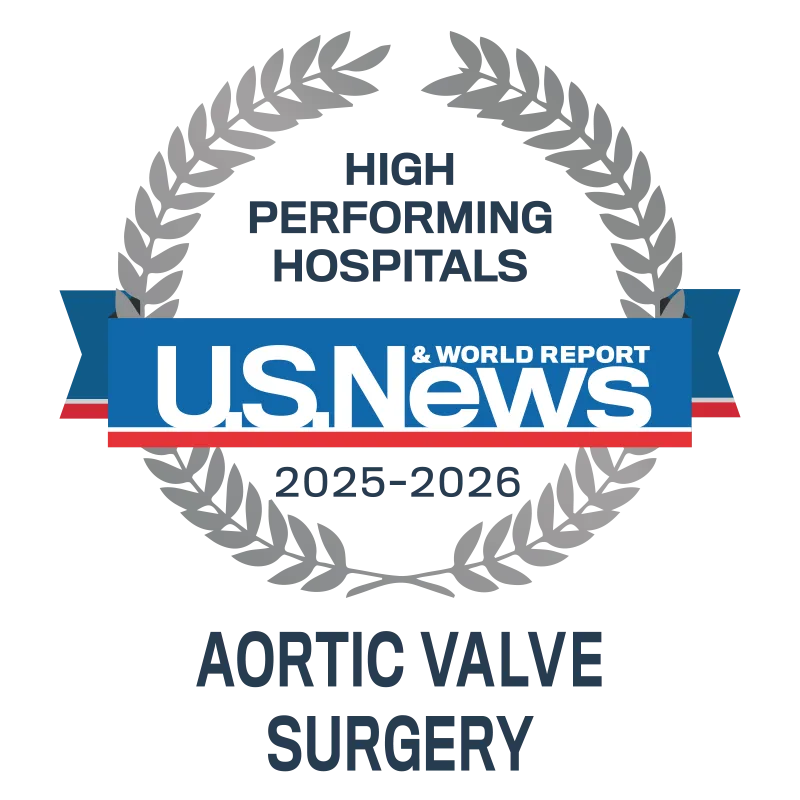 US News 2025-2026 High Performing Aortic Valve Surgery