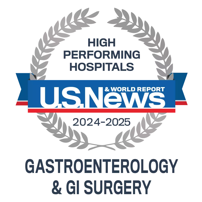 US News High Performing Hospital Gastroenterology 2024-2025