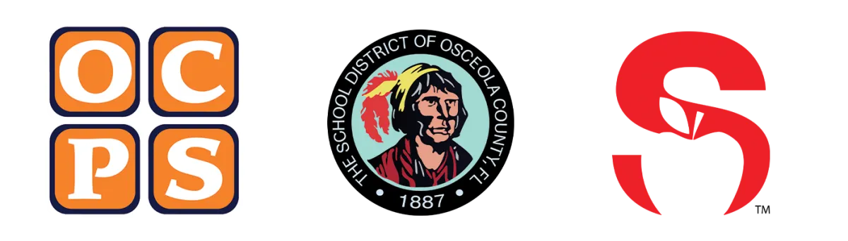 orange, osceola and seminole school district logos